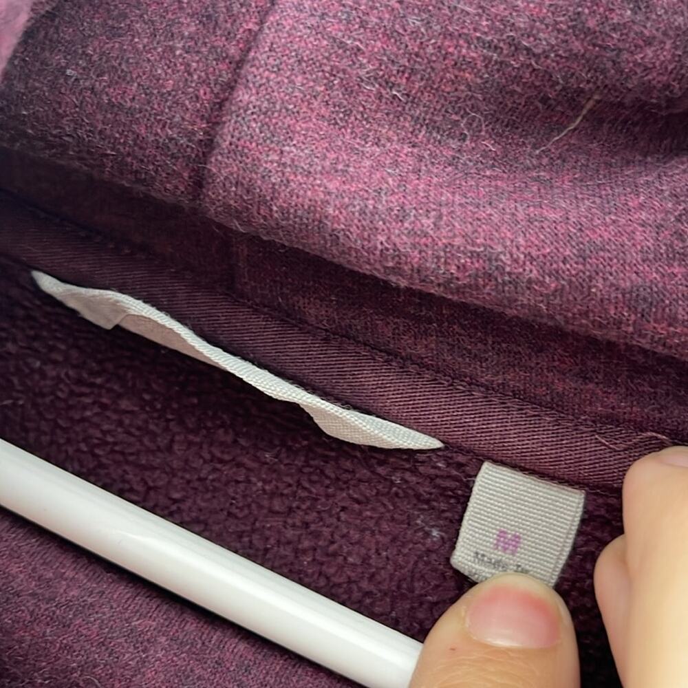 ATHLETA Plum Cowl Neck Pullover Polyester Blend Sweatshirt Top Size Medium - Picture 6 of 10